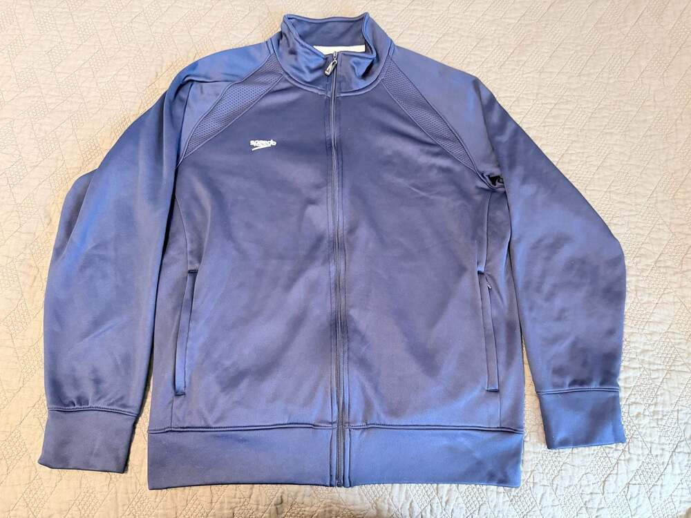 Speedo Sonic Warm-Up Jacket Full Zip Navy Blue L